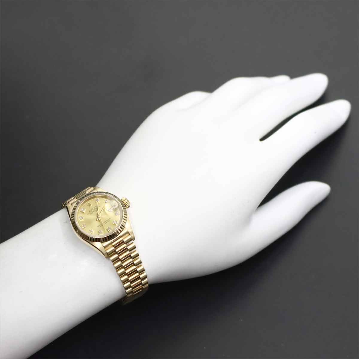 Datejust 69178G Serial R 750 YG 10P Diamond Gold Dial Ladies