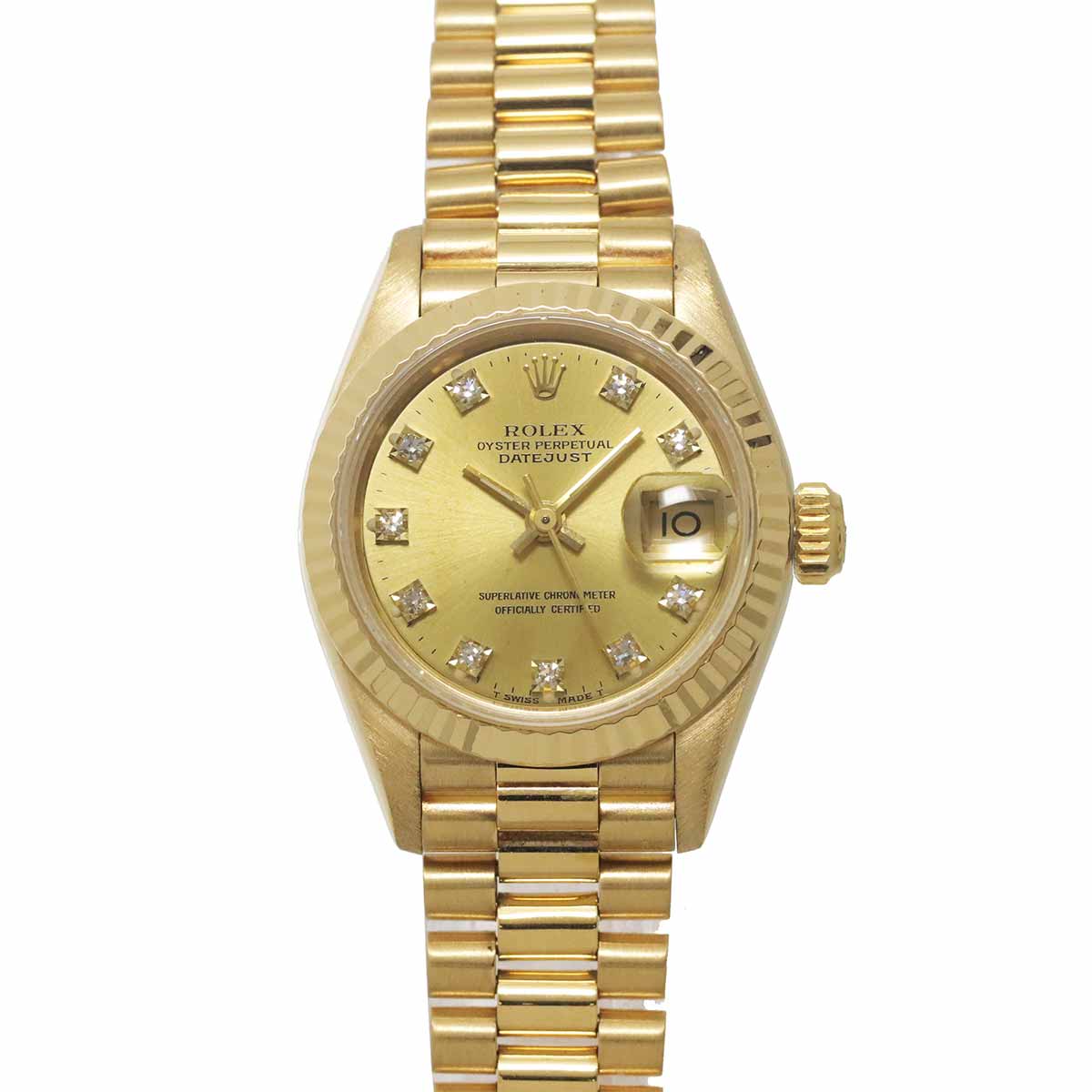 Datejust 69178G Serial R 750 YG 10P Diamond Gold Dial Ladies