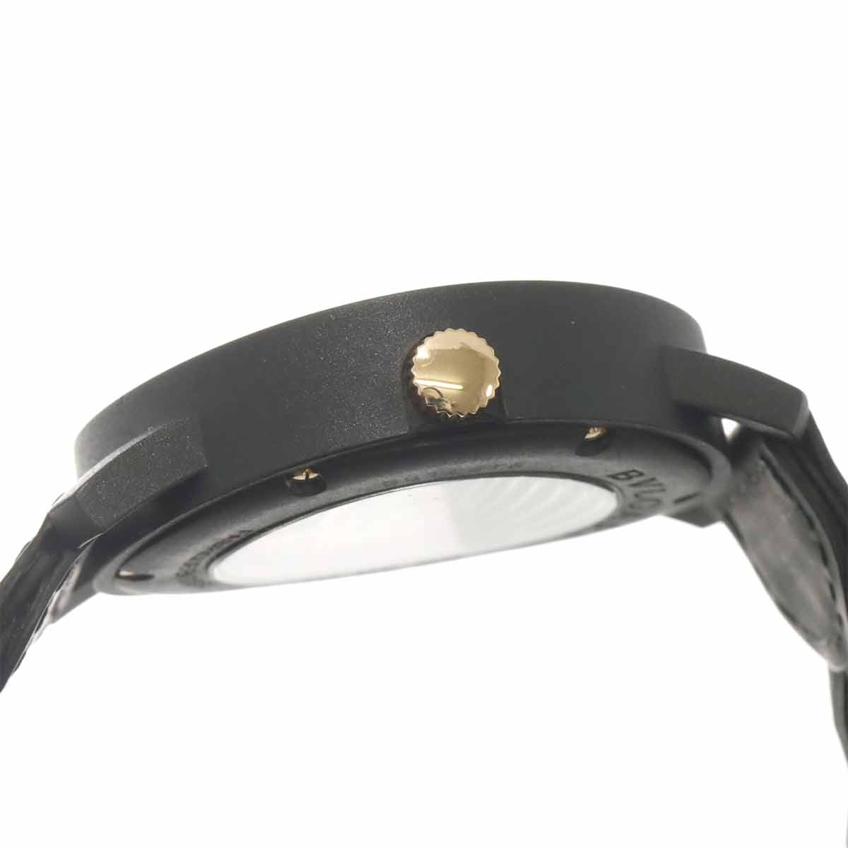 BVLGARIBVLGARI Carbon Gold BB40CL 750 PG Black Dial Mens