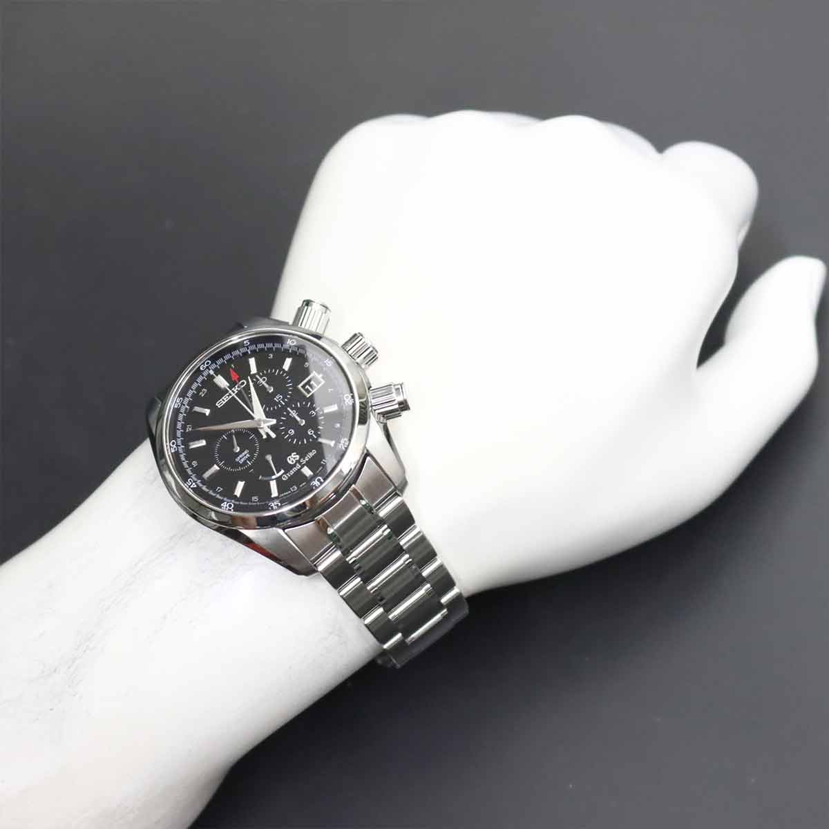Grand Seiko Spring Drive SBGC003 9R86 0AA0 Black Dial GMT Mens