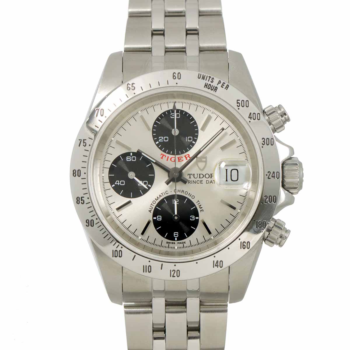 Chrono Time Tiger 79280 Date Automatic Silver Dial Mens Watch