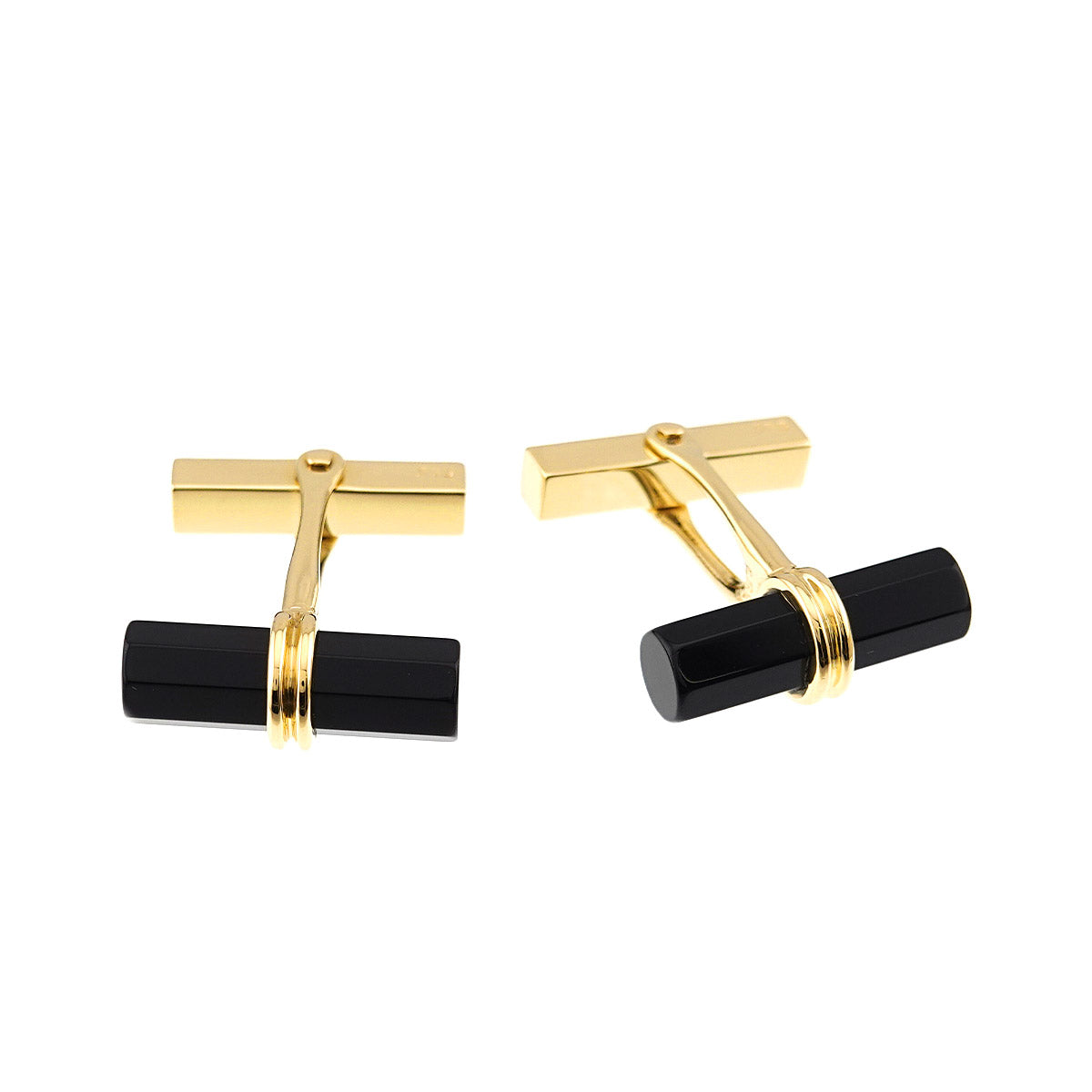 Onyx cuff links 18K Yellow Gold 585