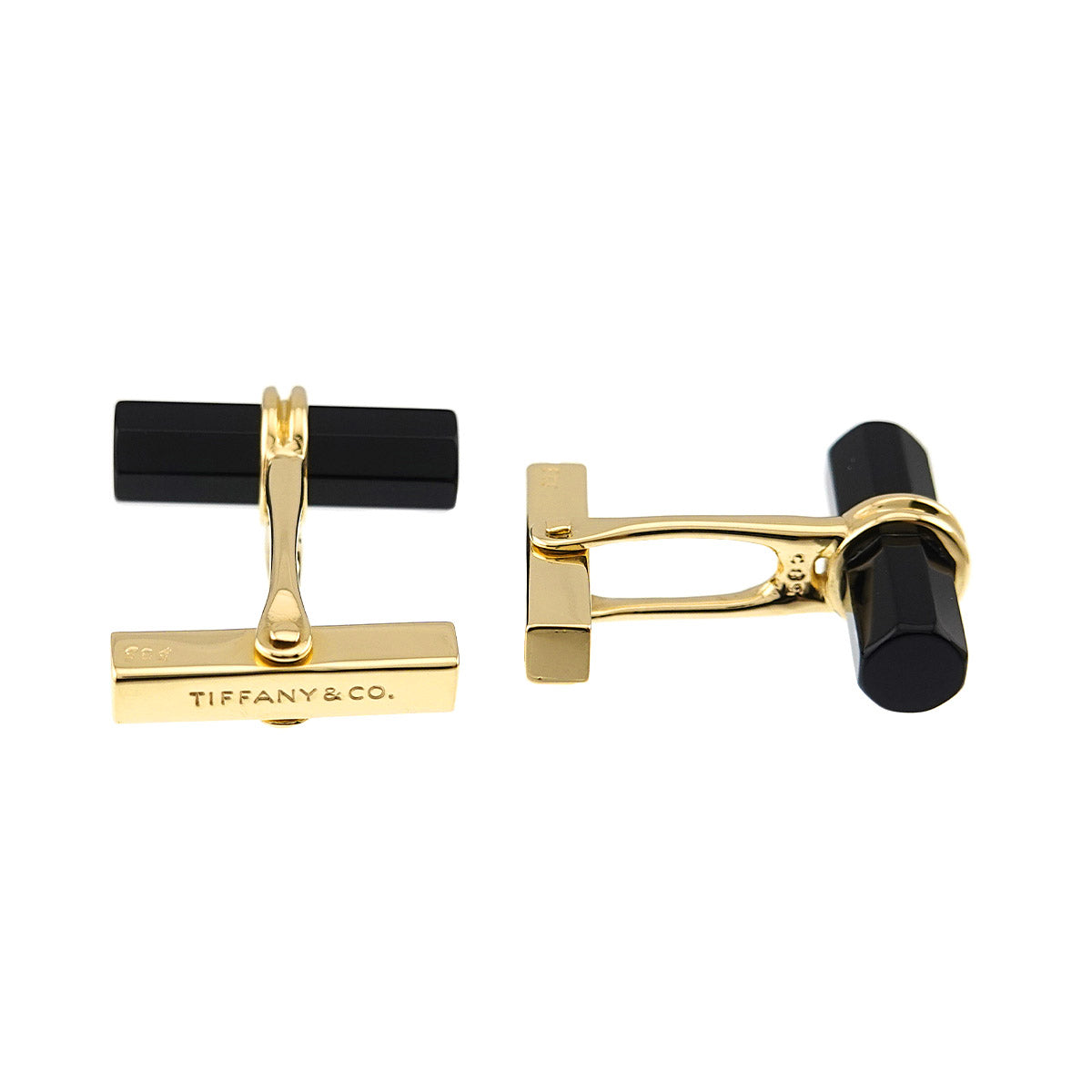 Onyx cuff links 18K Yellow Gold 585