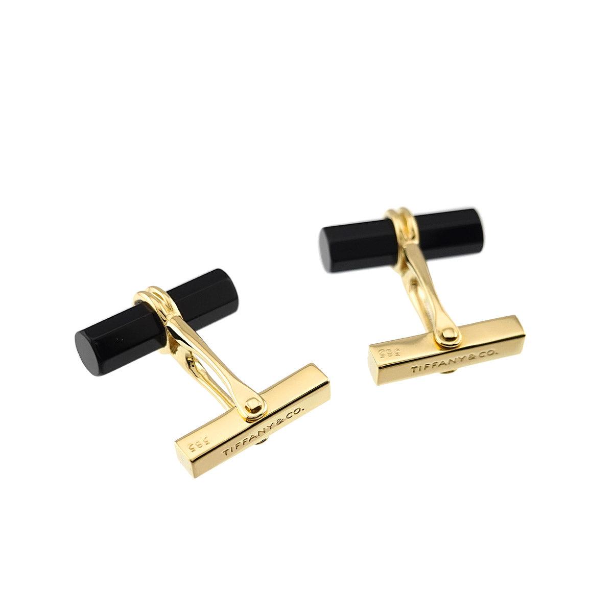 Onyx cuff links 18K Yellow Gold 585