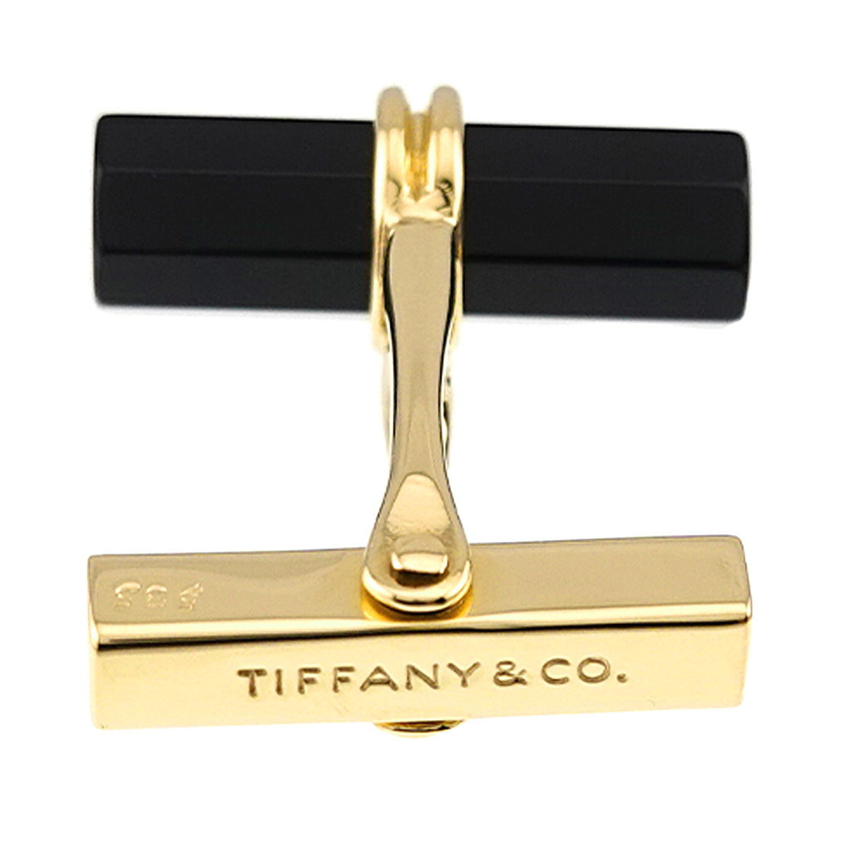 Onyx cuff links 18K Yellow Gold 585