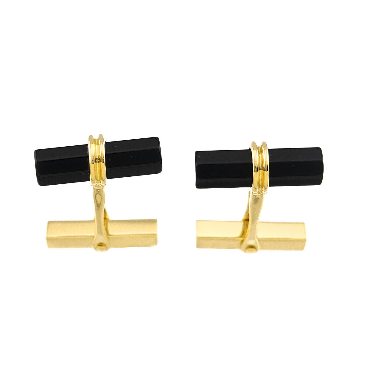 Onyx cuff links 18K Yellow Gold 585