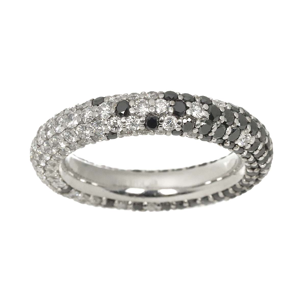 Diamond 1.70/1.54ct Ring 18K WG 750 Size6.25-6.5(US)