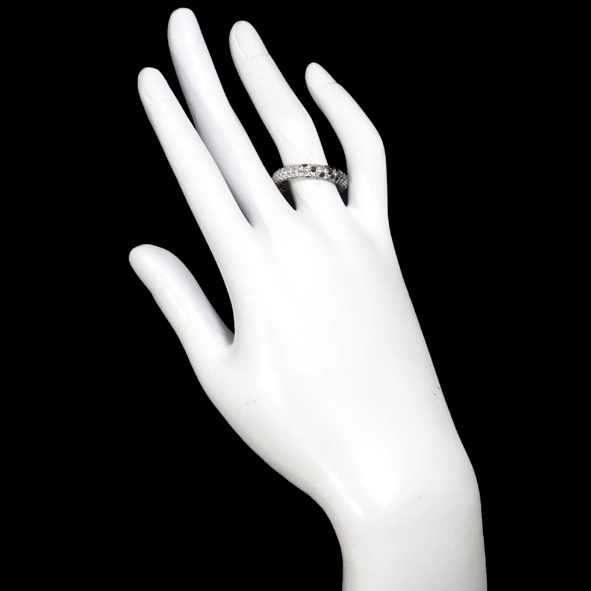 Diamond 1.70/1.54ct Ring 18K WG 750 Size6.25-6.5(US)