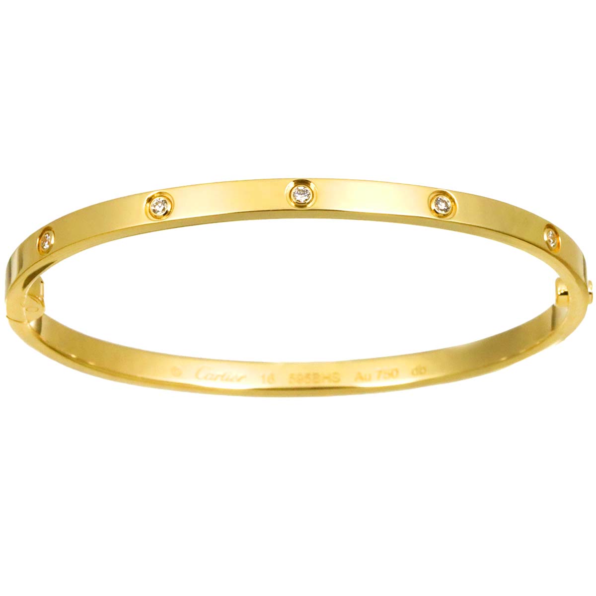 Love Diamond 8P Bracelet SM 18K YG 750 Size16