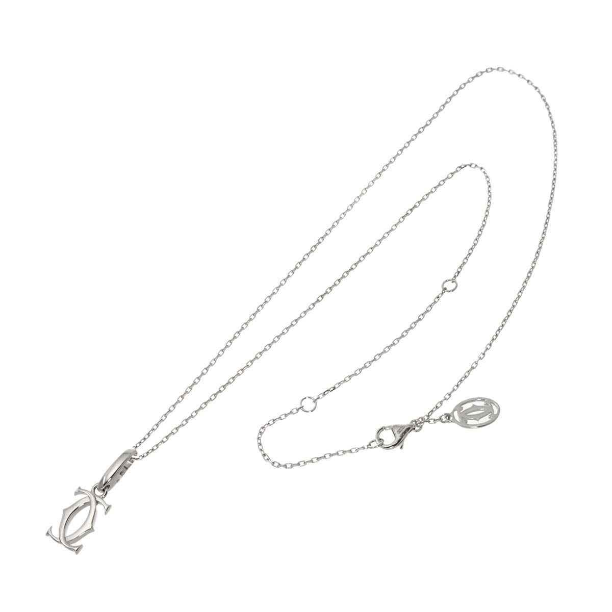 2C Charm Necklace 18K White Gold 750