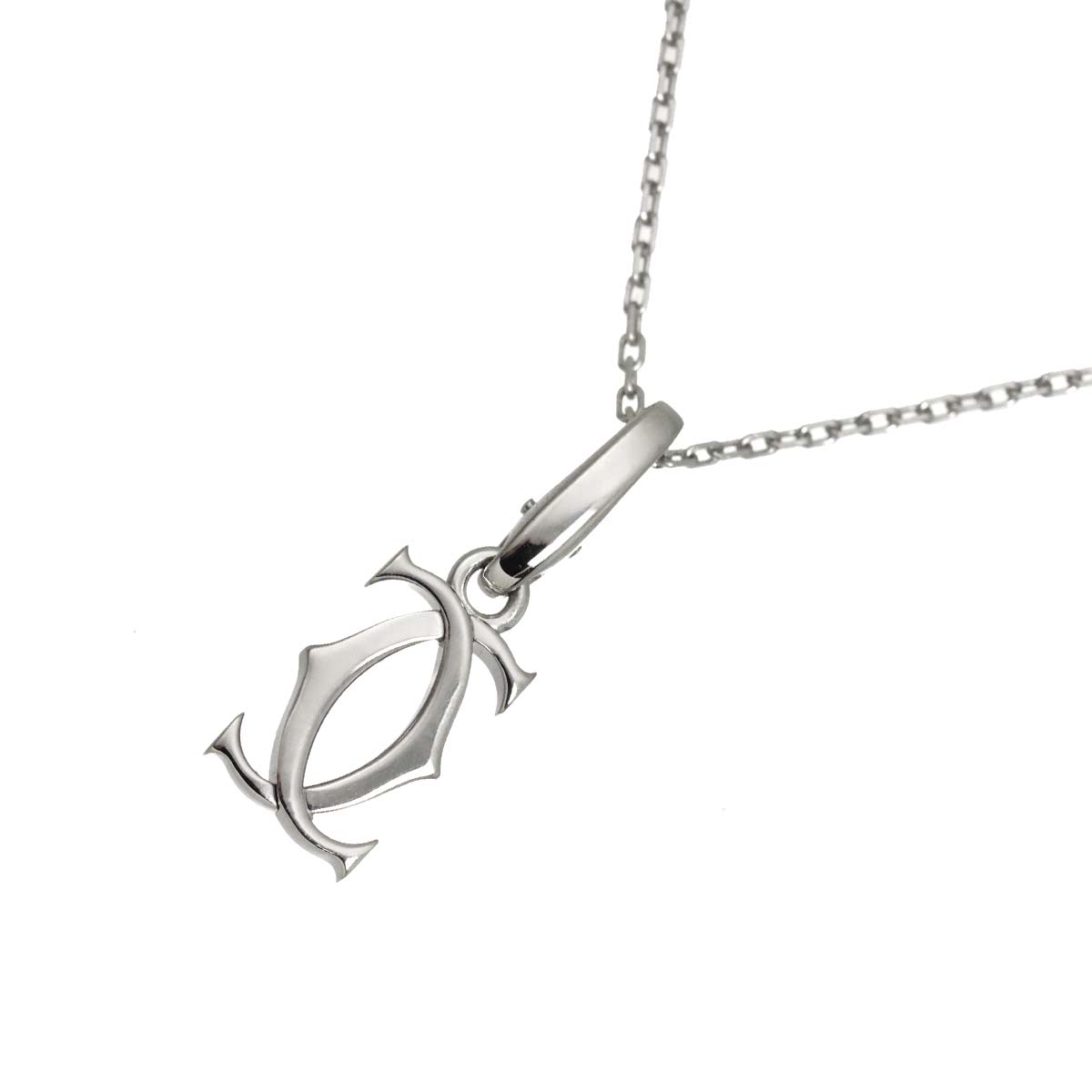 2C Charm Necklace 18K White Gold 750
