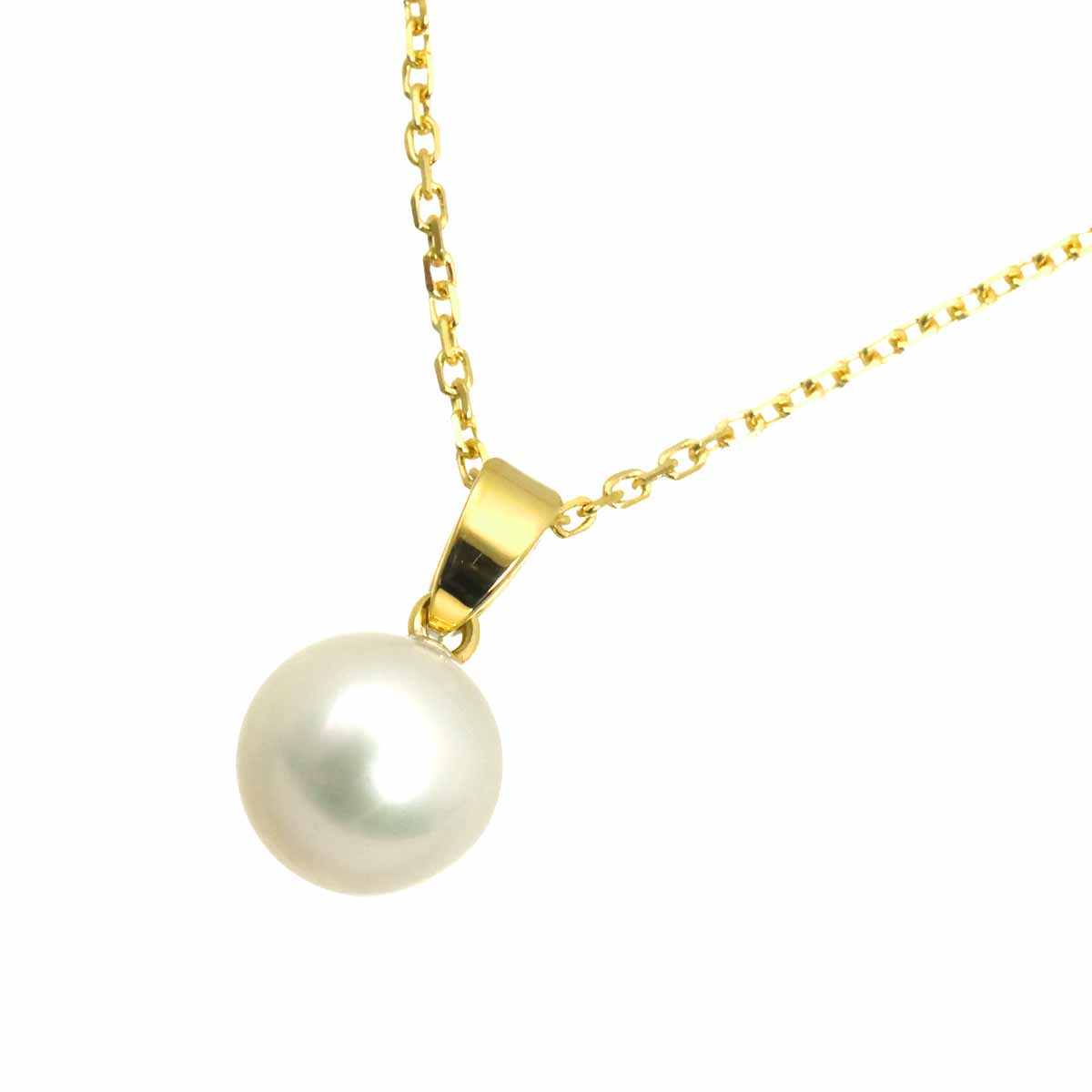 Akoya Pearl 7.6mm Necklace 18K YG 750