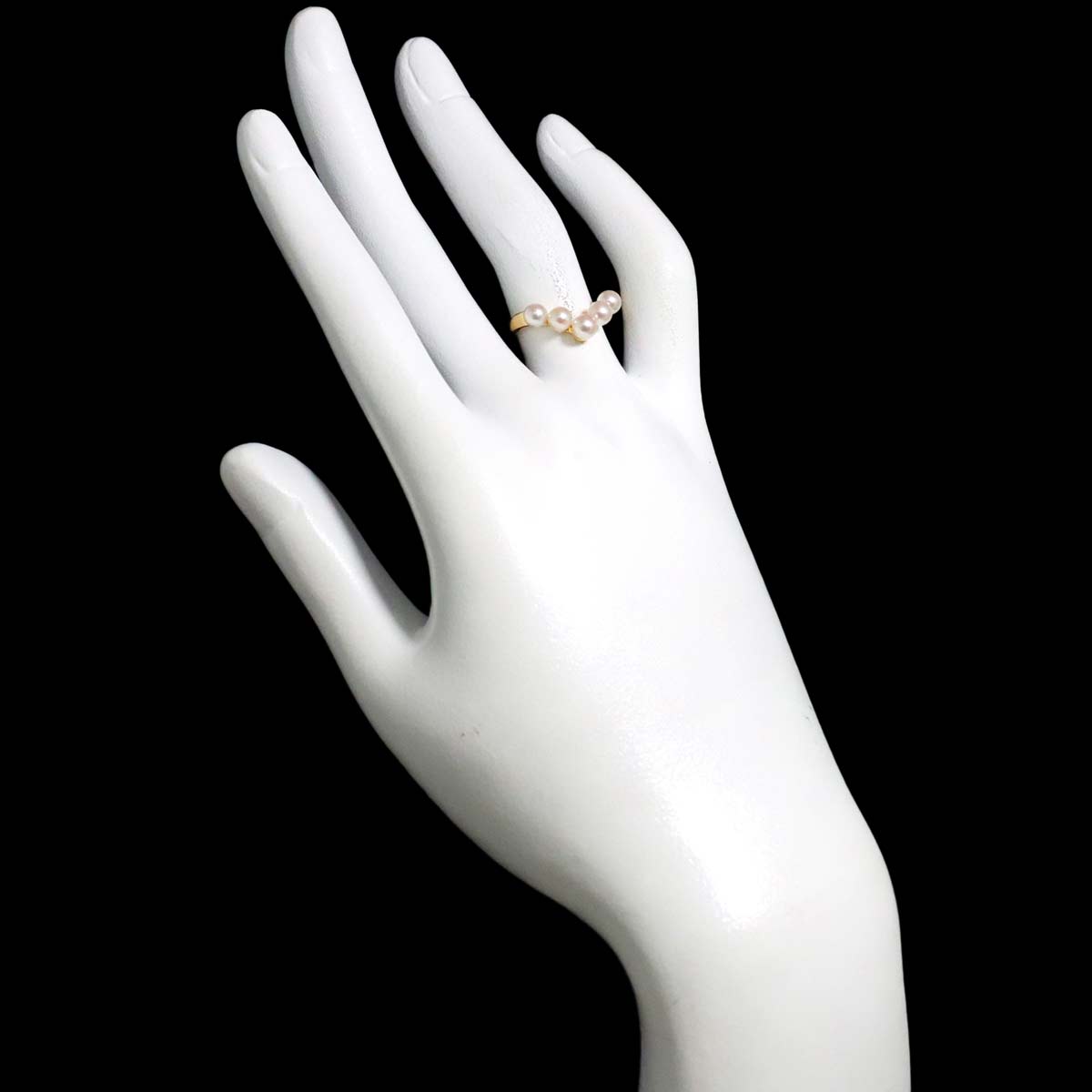 Baby Pearl 4.1-3.9mm Ring 18K YG 750 Size5.25(US)