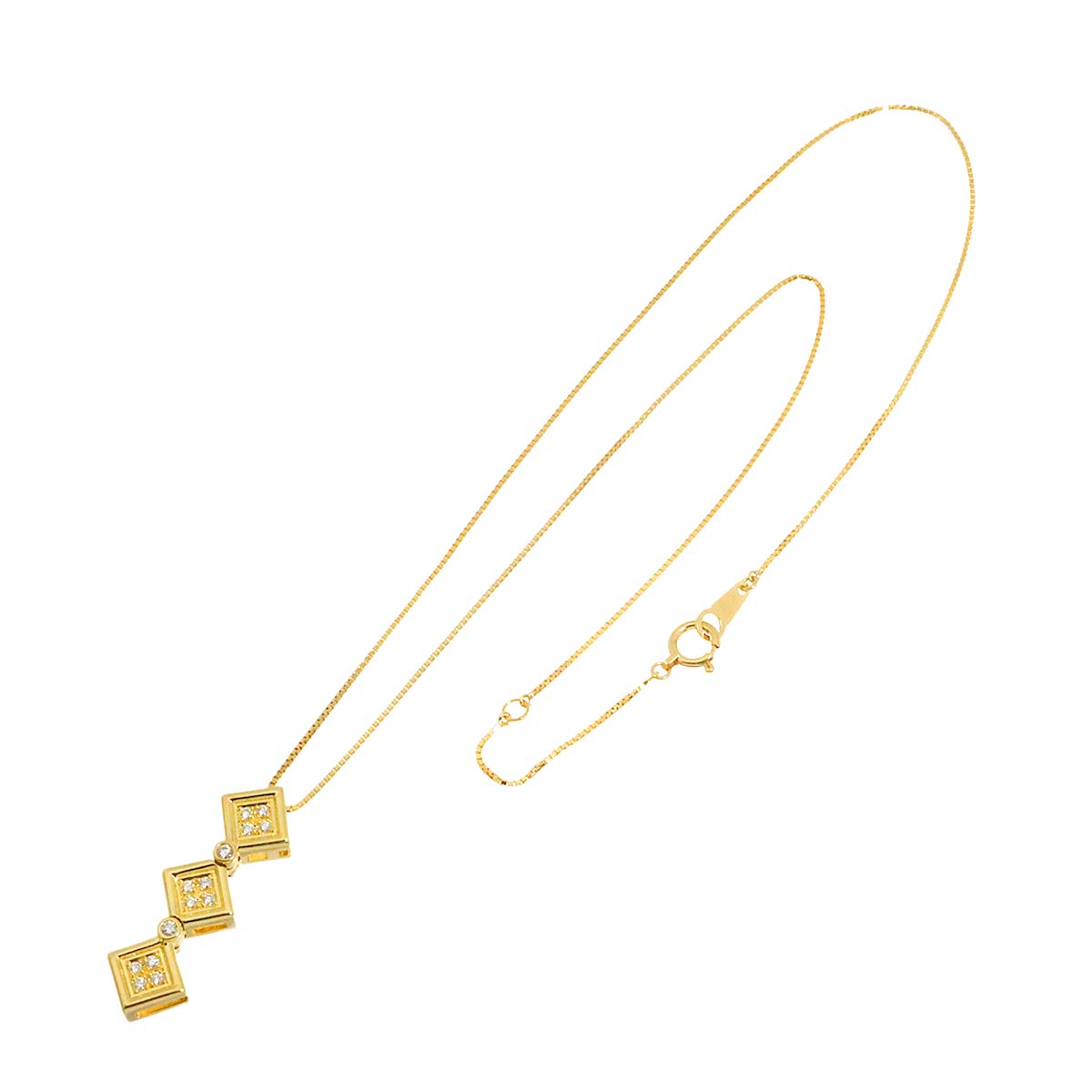 Diamond 0.13ct Necklace K18 YG 750