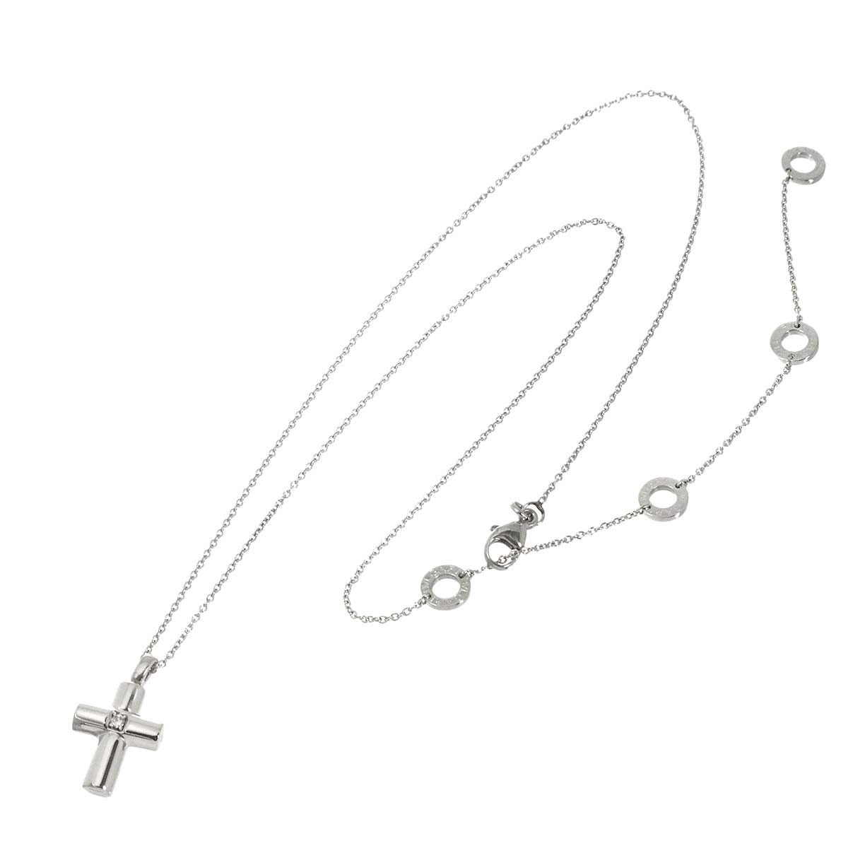 Latin Cross Diamond 1P Necklace Pt Platinum