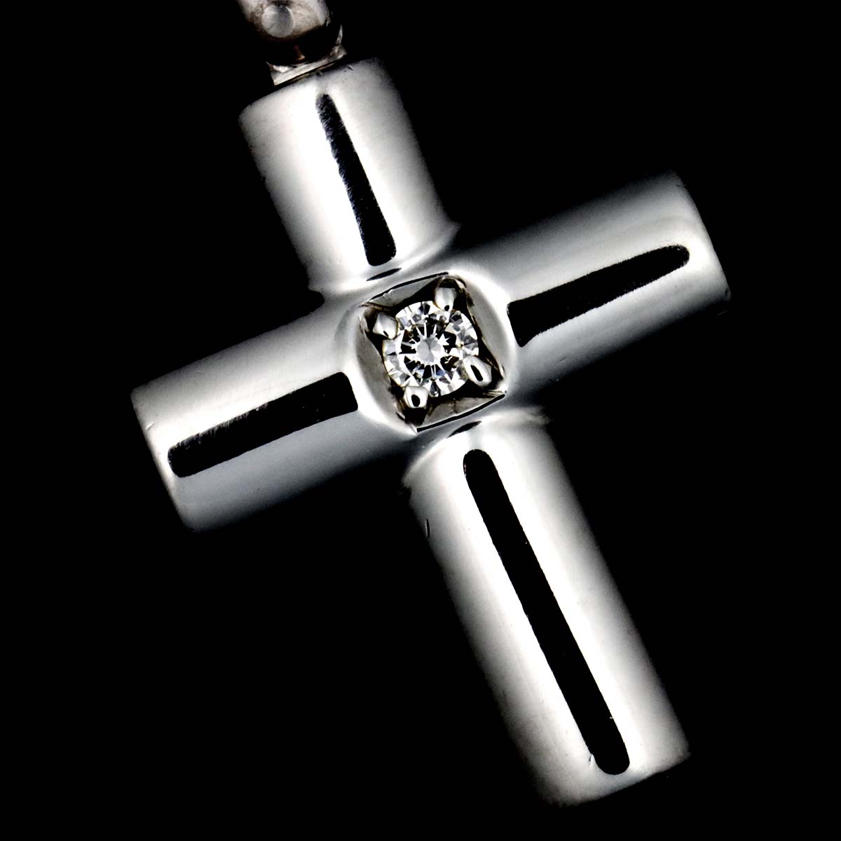 Latin Cross Diamond 1P Necklace Pt Platinum