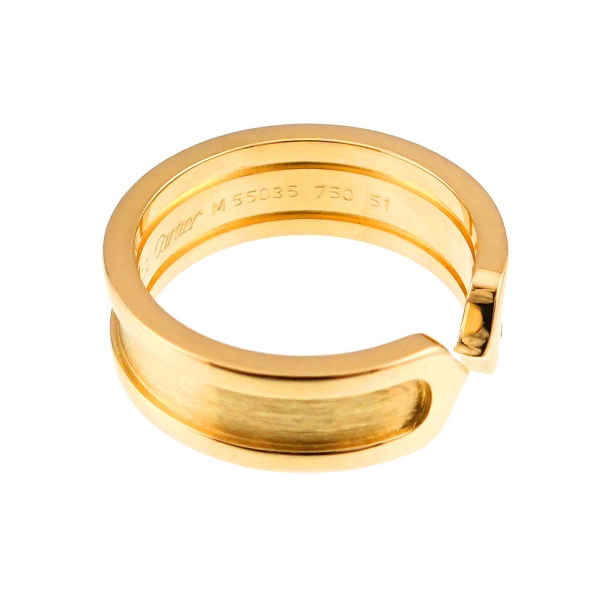 C2 Ring 18K YG 750 size51 5.5-5.75(US)