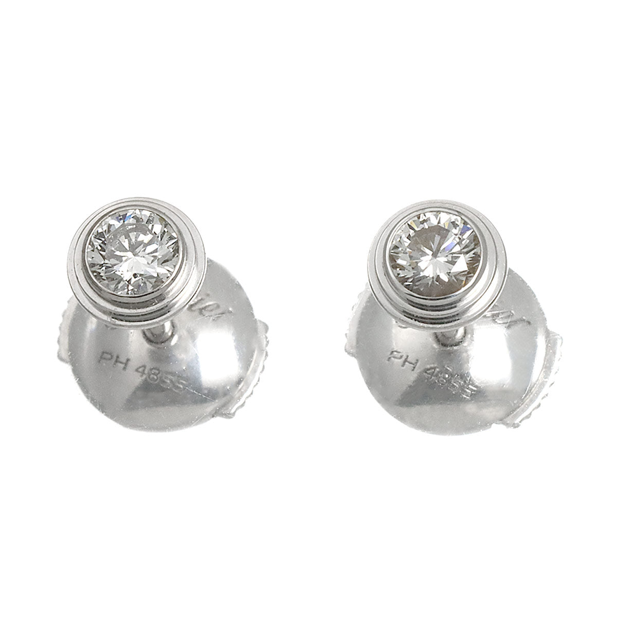 Damour MM Diamond Earrings Pierced 18K WG 750