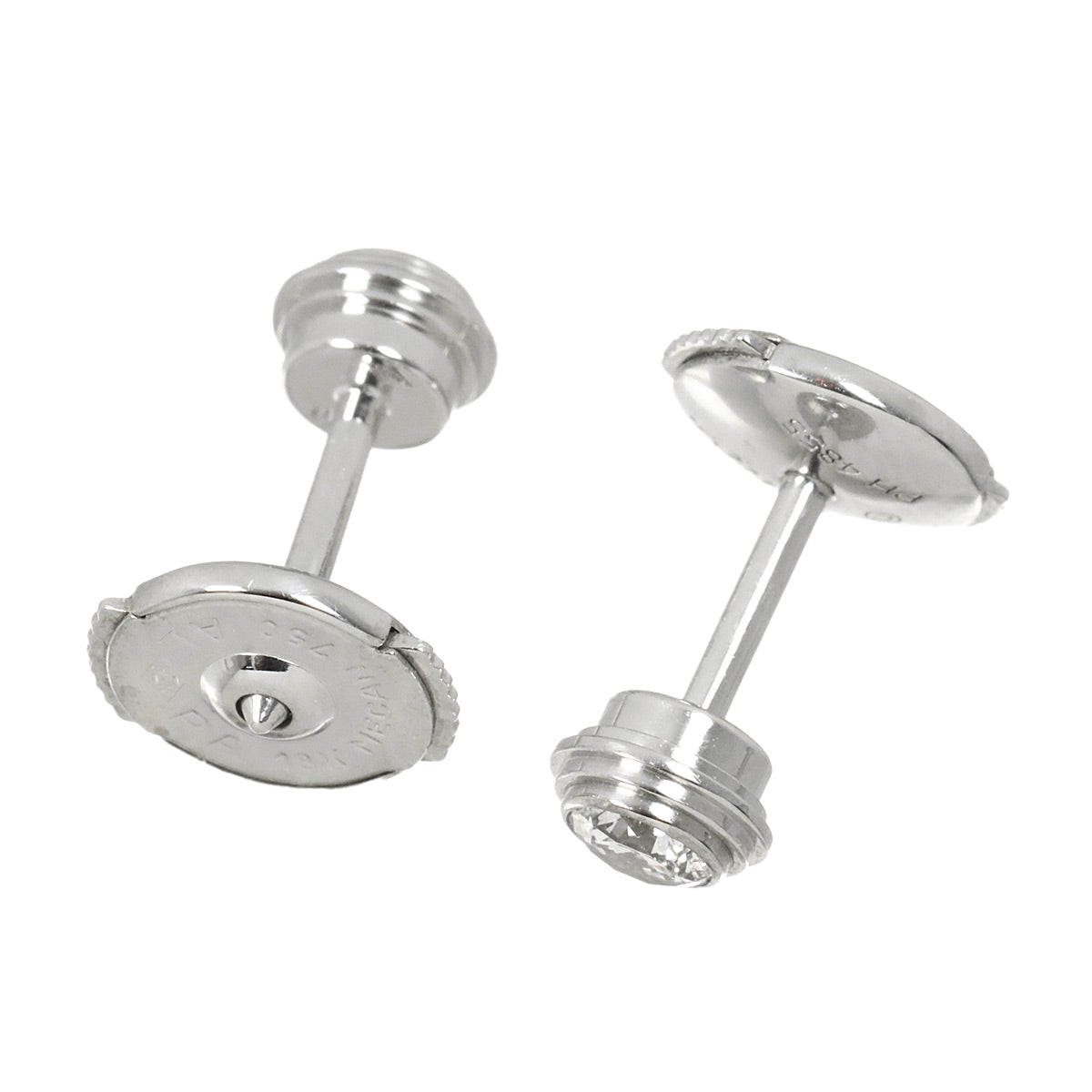 Damour MM Diamond Earrings Pierced 18K WG 750