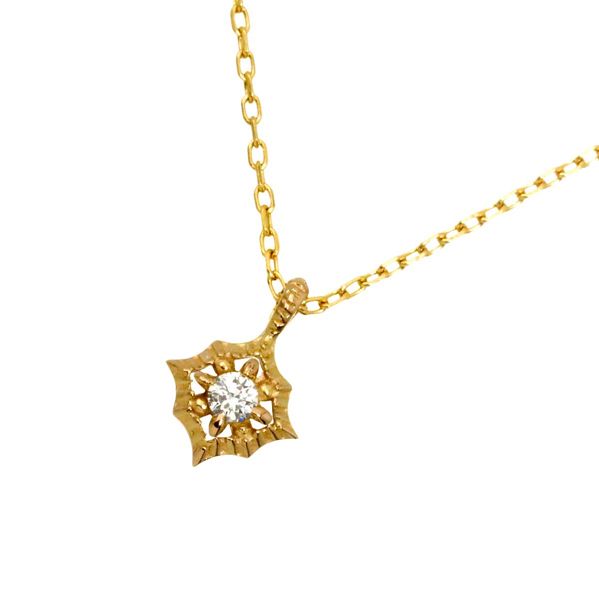 Diamond Necklace 18K Pink Gold 750