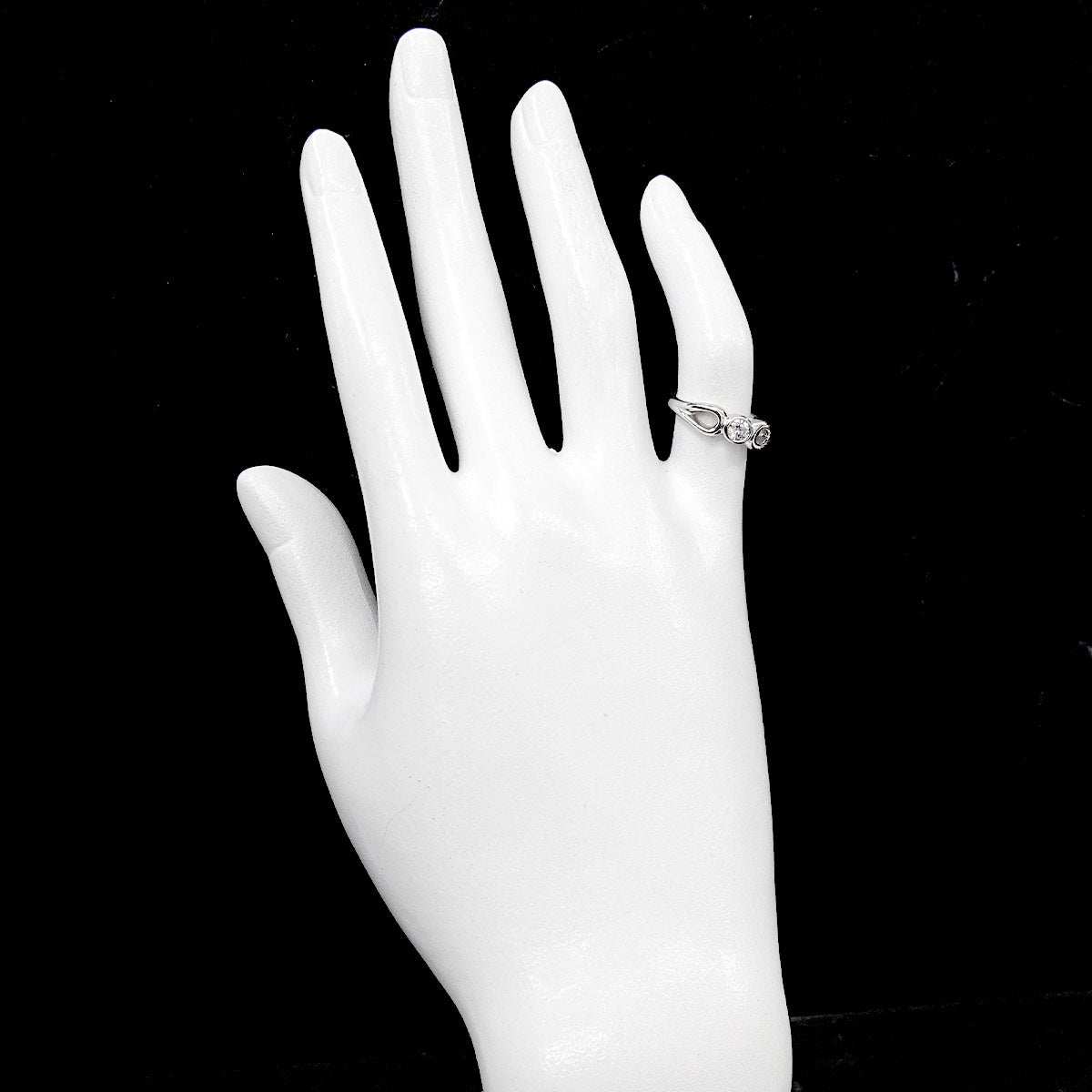 Teardrop Diamond Ring Platinum size3.75-4(US)