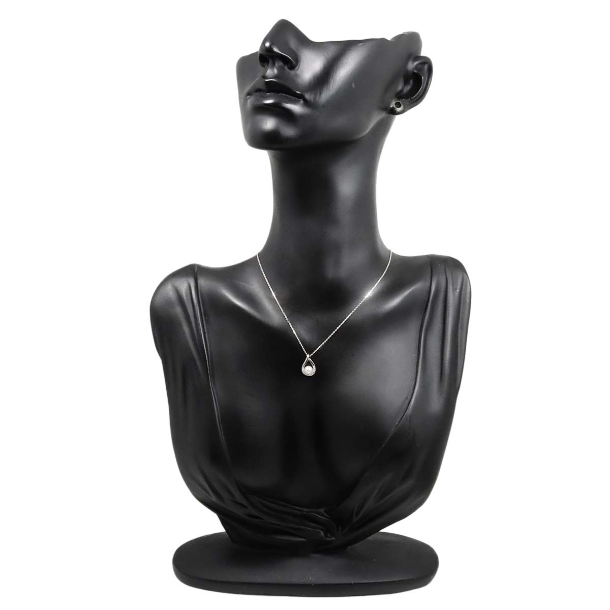 Baby Pearl 4.6mm Diamond Necklace Pt Plarinum