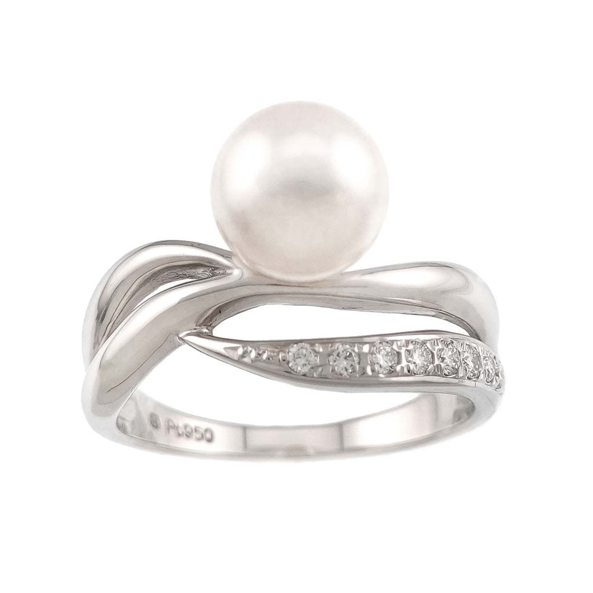Akoya Pearl 7.8mm Ring Platinum size5.75-6(US)