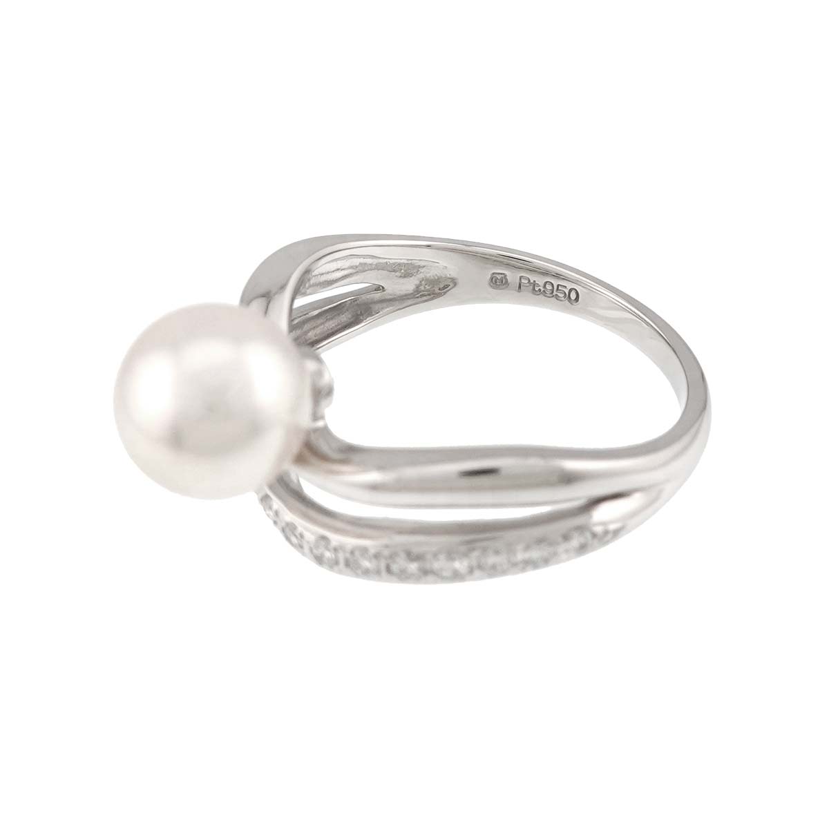 Akoya Pearl 7.8mm Ring Platinum size5.75-6(US)