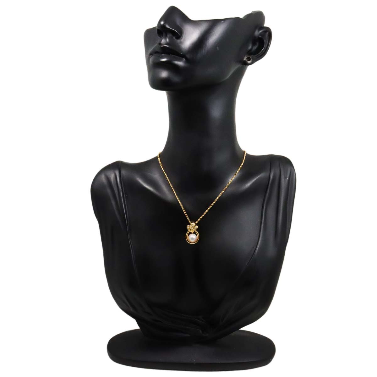 Akoya Pearl 7.6mm Diamond 0.05ct Necklace 18K YG 750