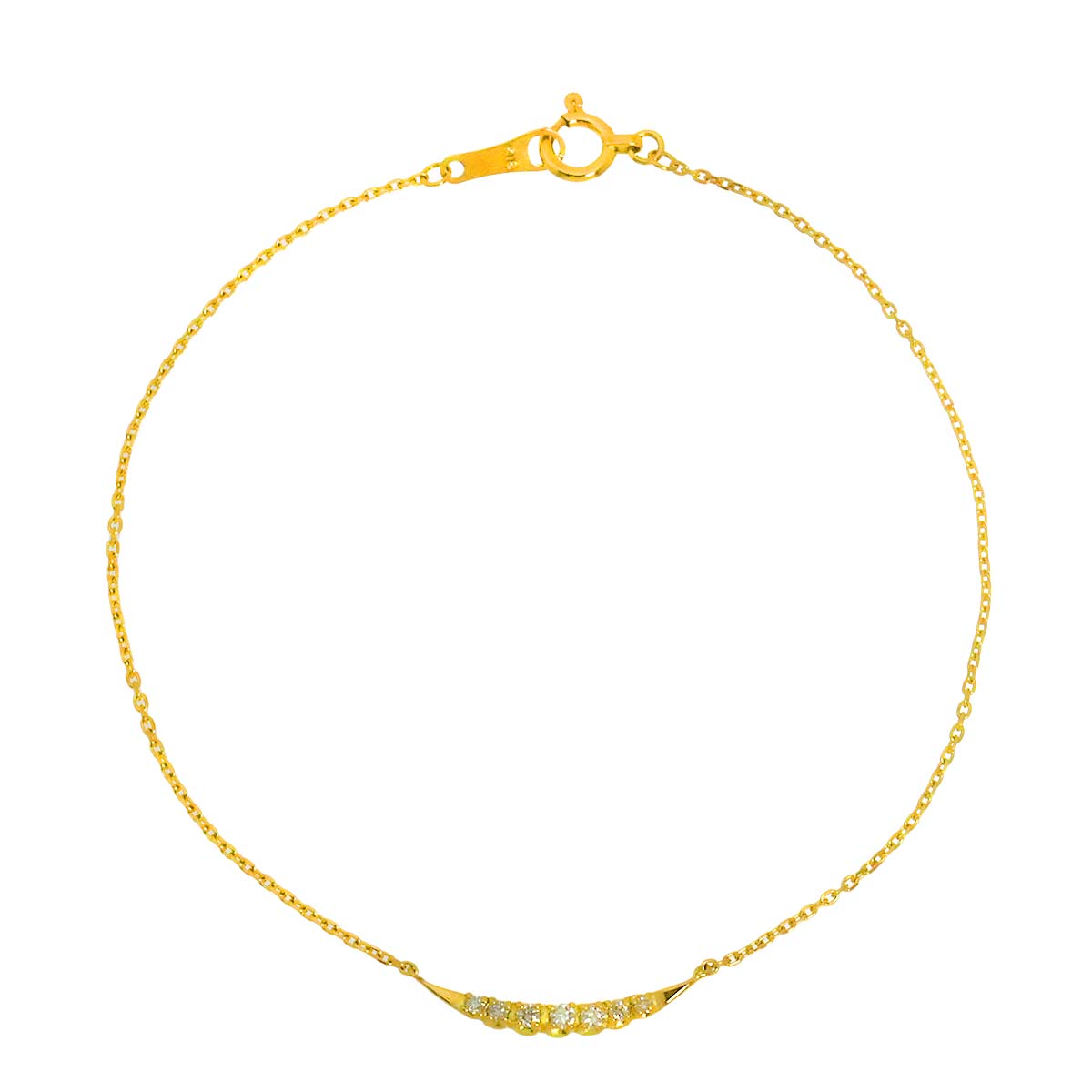Diamond 0.07ct Bracelet 18K Yellow Gold 750