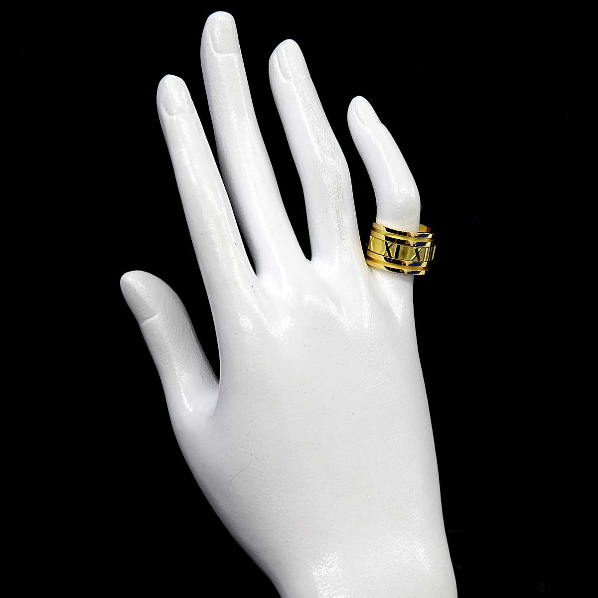 Atlas Wide Ring 18K K18 YG 750 size5-5.25(US)