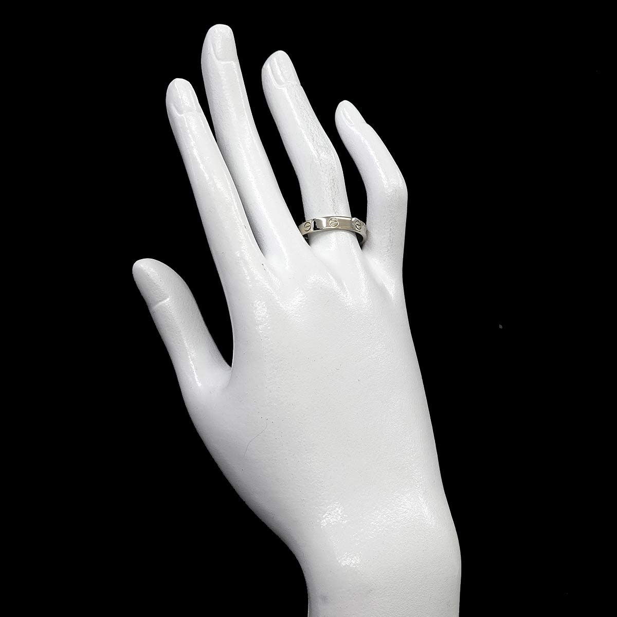 Mini Love Ring 18K White Gold 750 size60 8.75-9(US)