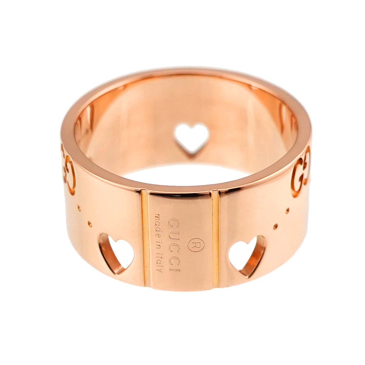 Icon Heart Wide Ring 18K PG 750 Size14 6-6.25(US)