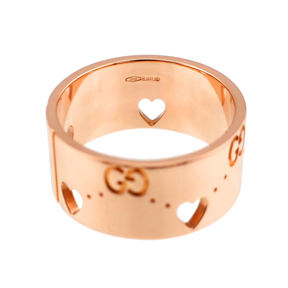 Icon Heart Wide Ring 18K PG 750 Size14 6-6.25(US)