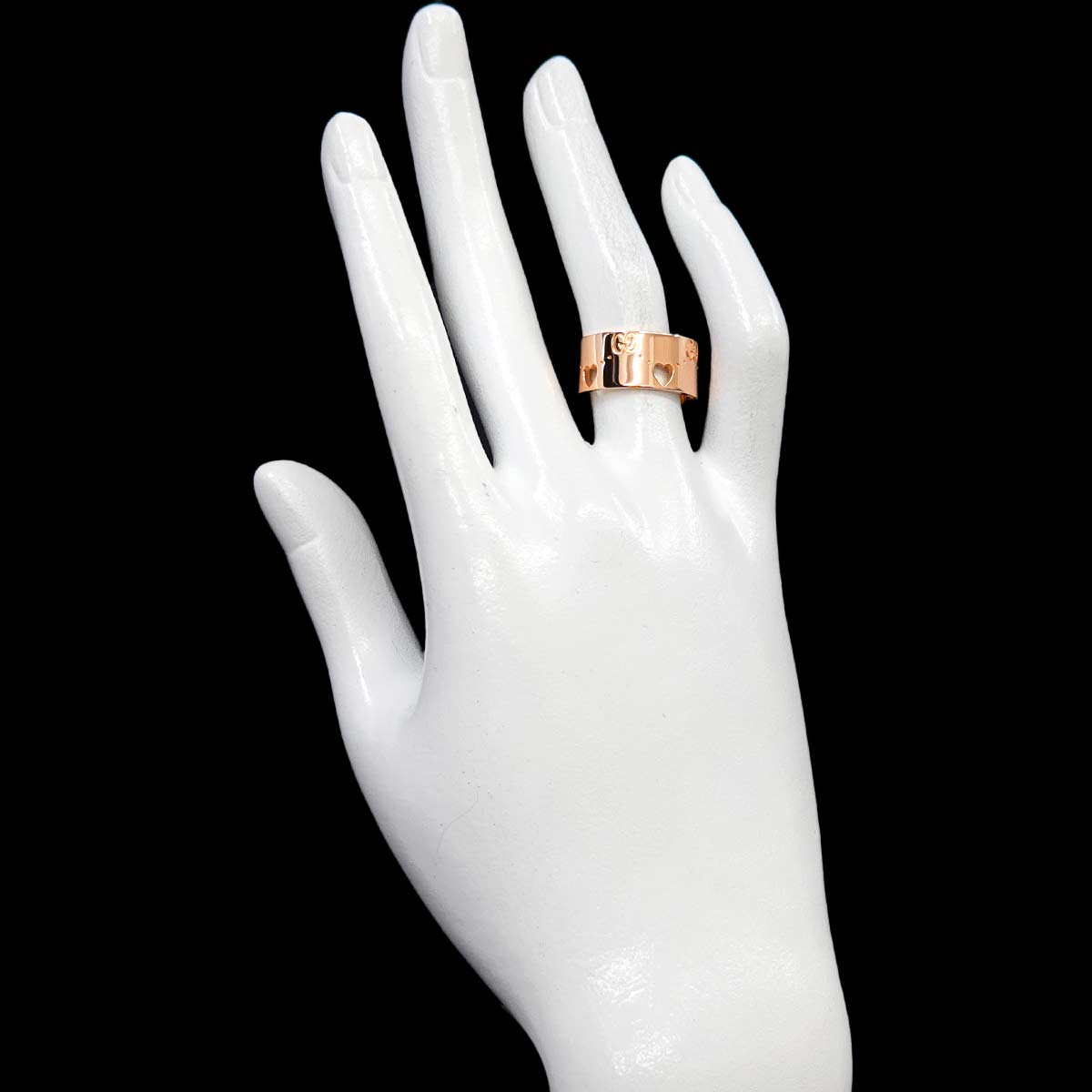 Icon Heart Wide Ring 18K PG 750 Size14 6-6.25(US)