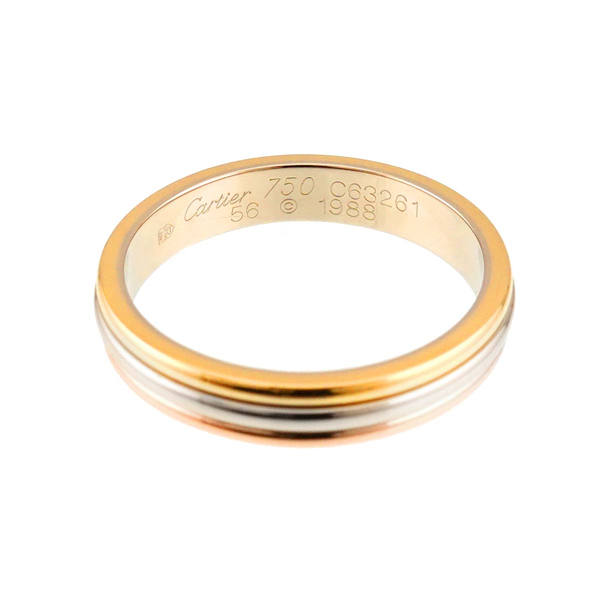 Vendome Ring 18K YG WG PG 750 size56 7.25-7.5(US)