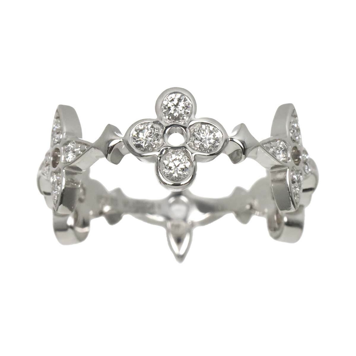 Diamond Ring 18K WG 750 size50 5.25(US)