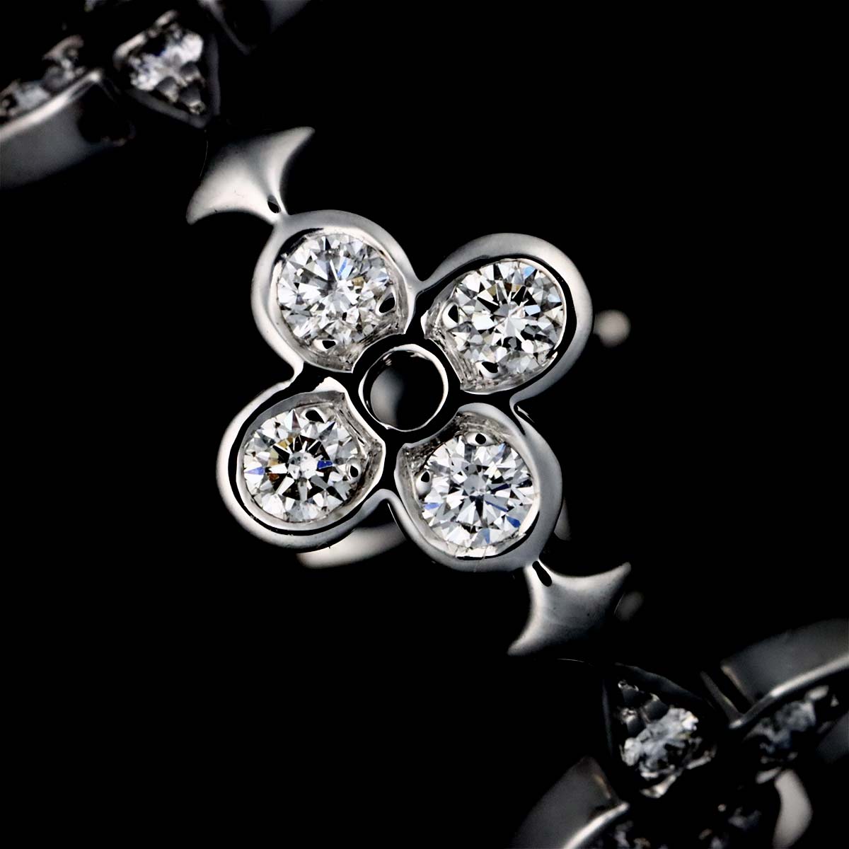 Diamond Ring 18K WG 750 size50 5.25(US)