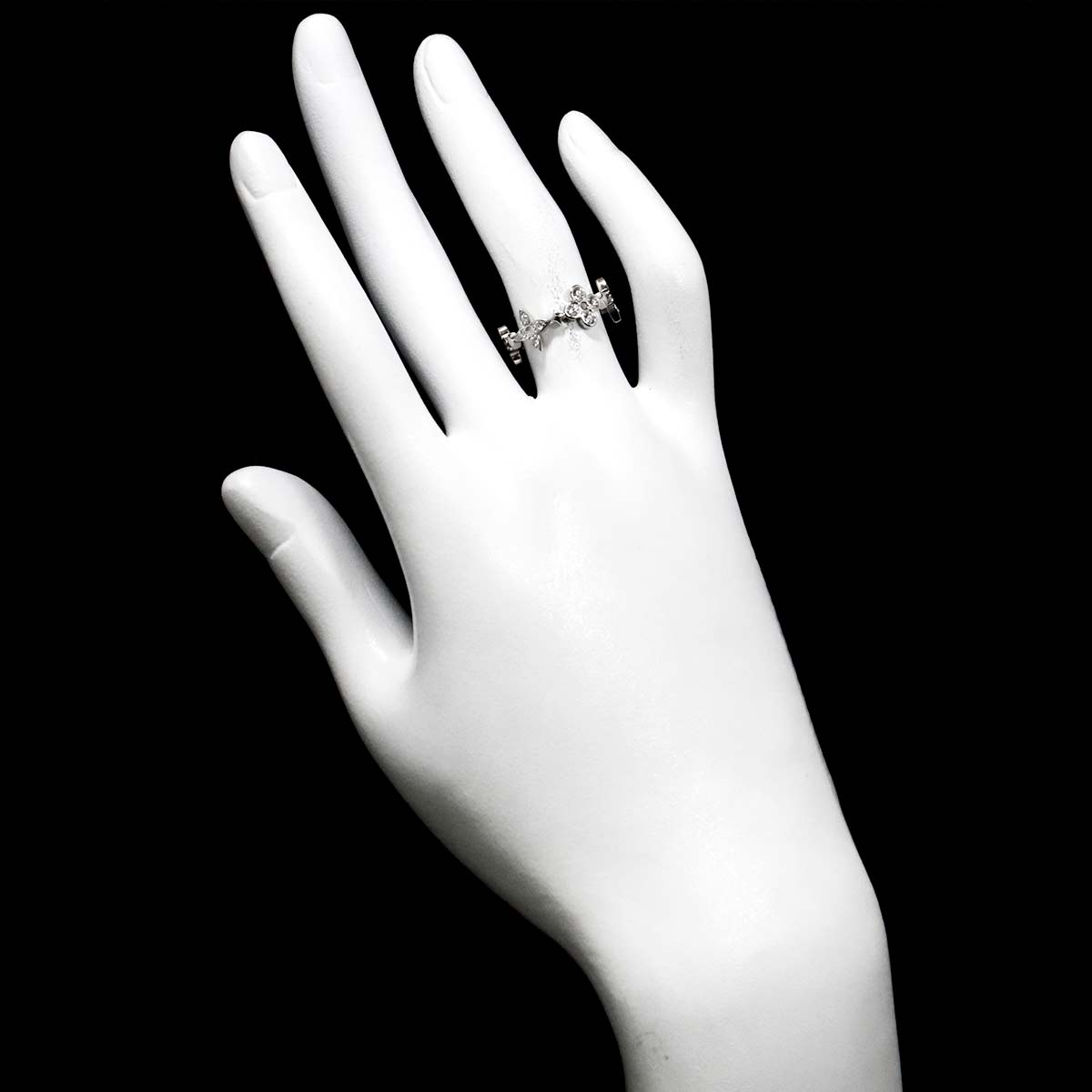 Diamond Ring 18K WG 750 size50 5.25(US)