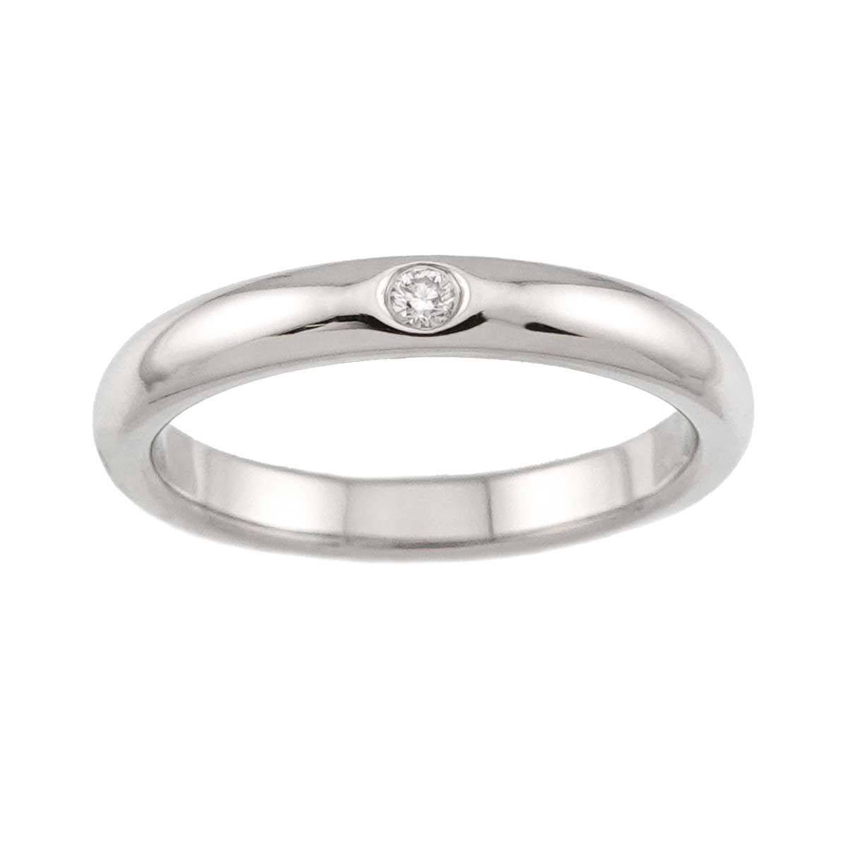 Stacking Band Ring Diamond 1P Platinum Size4.5(US)