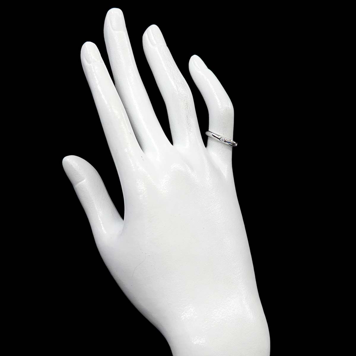 Stacking Band Ring Diamond 1P Platinum Size4.5(US)