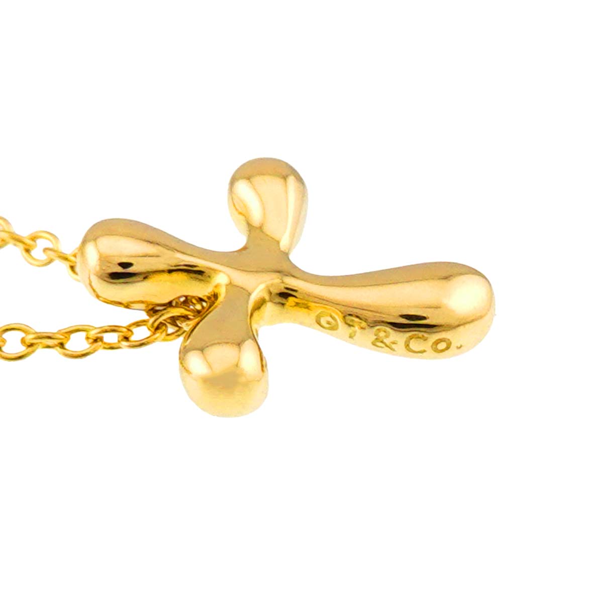 Small Cross Necklace 18K Yellow Gold 750