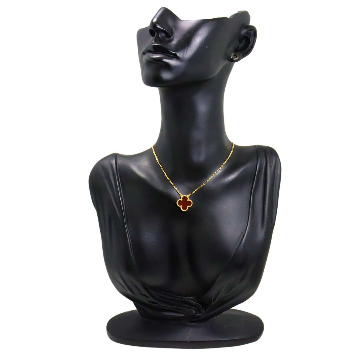 Vintage Alhambra Carnelian Necklace 18K YG 750