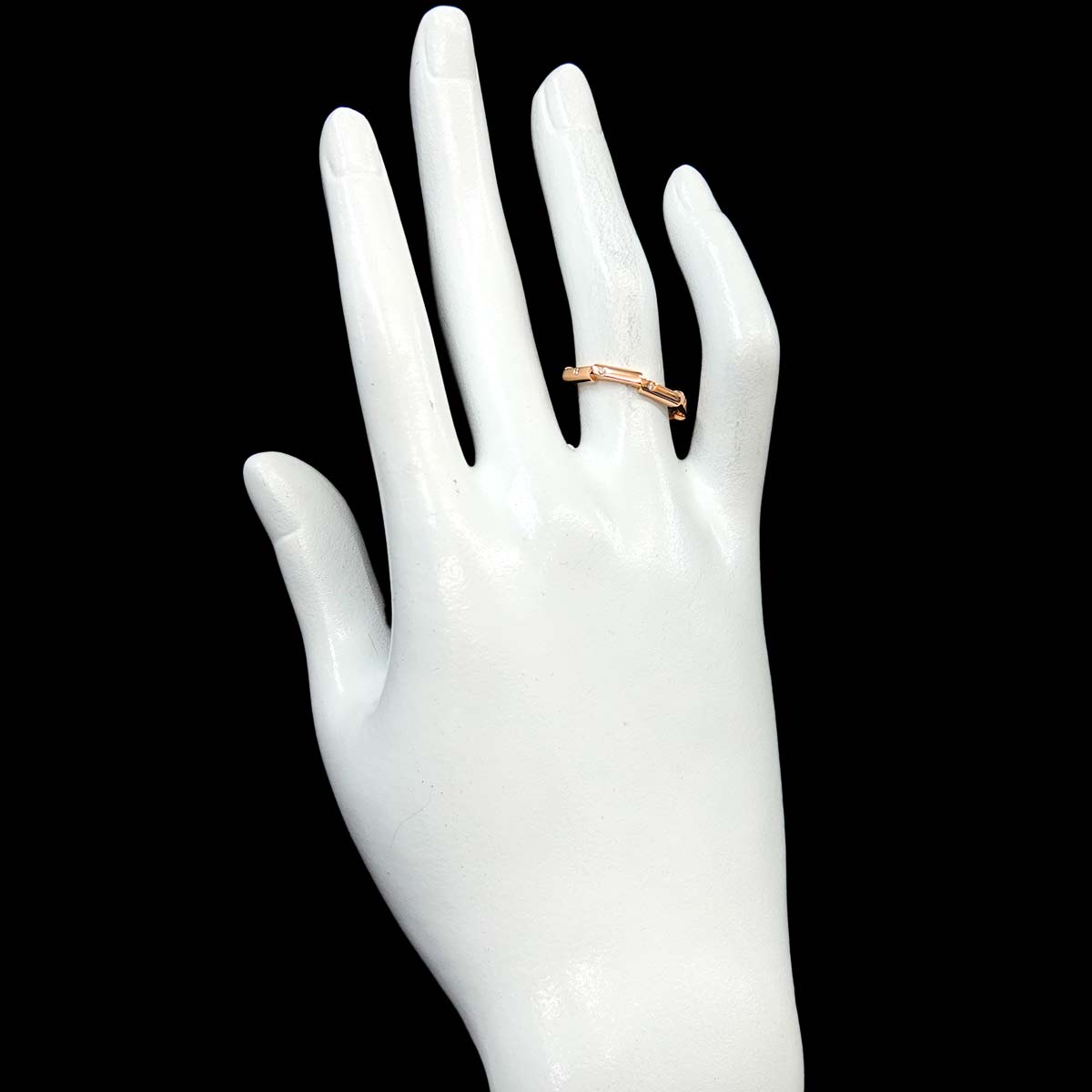 Link to Love Diamond Ring 18K Pink Gold 750 Size13 6.25-6.5(US)