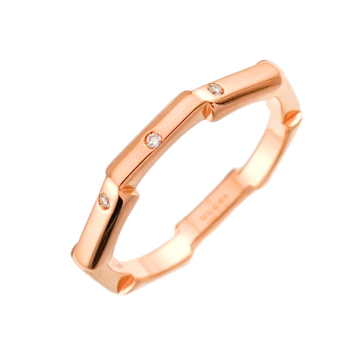 Link to Love Diamond Ring 18K Pink Gold 750 Size13 6.25-6.5(US)