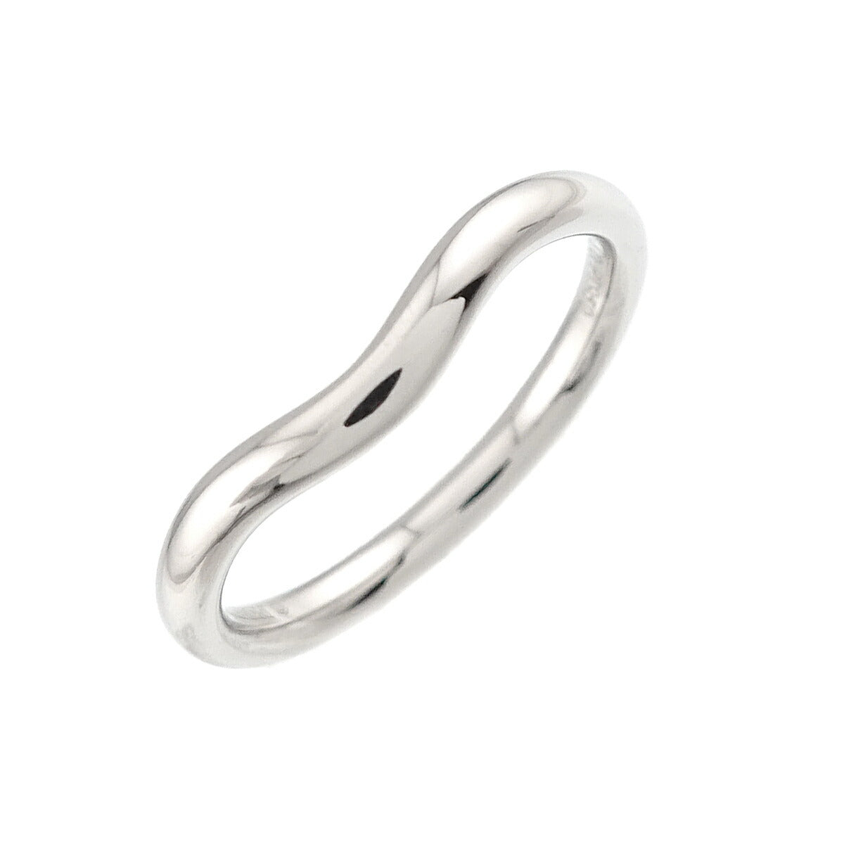 Curved Band Ring Platinum size4.5-4.75(US)