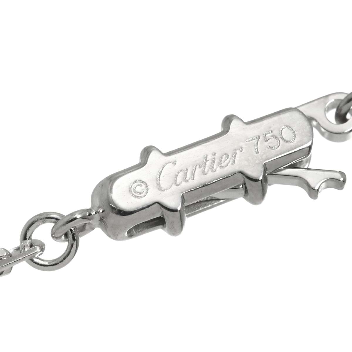 2C Diamond Heart Necklace 18K White Gold 750