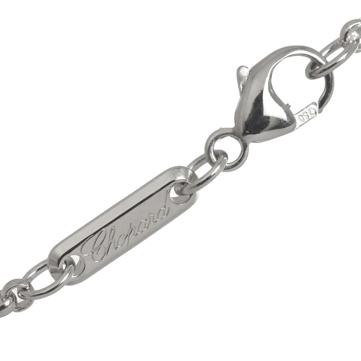 Happy Diamond Heart Necklace 18K White Gold 750