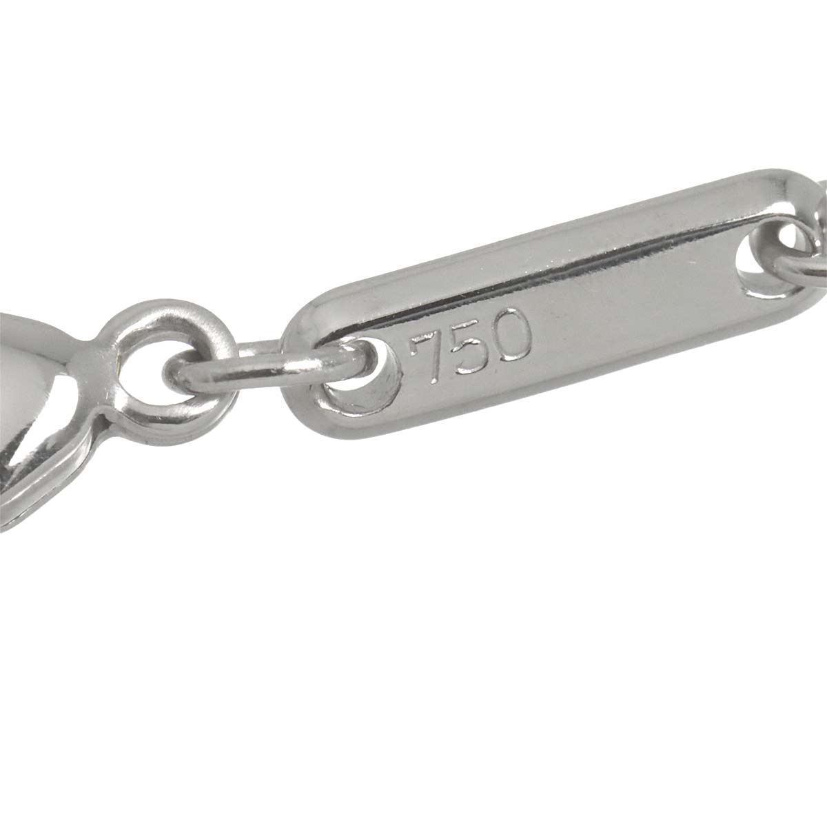 Happy Diamond Heart Necklace 18K White Gold 750