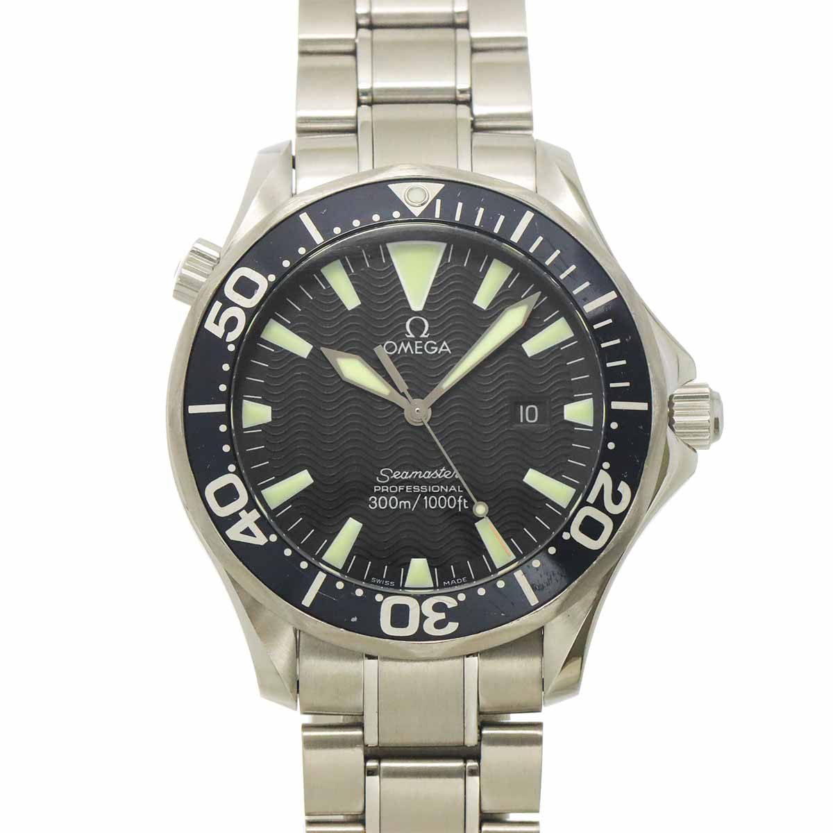 Seamaster Professional 300 2264 50 Quartz Date Black Dial Mens